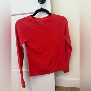 Athleta Kids Red Long Sleeve Tee
